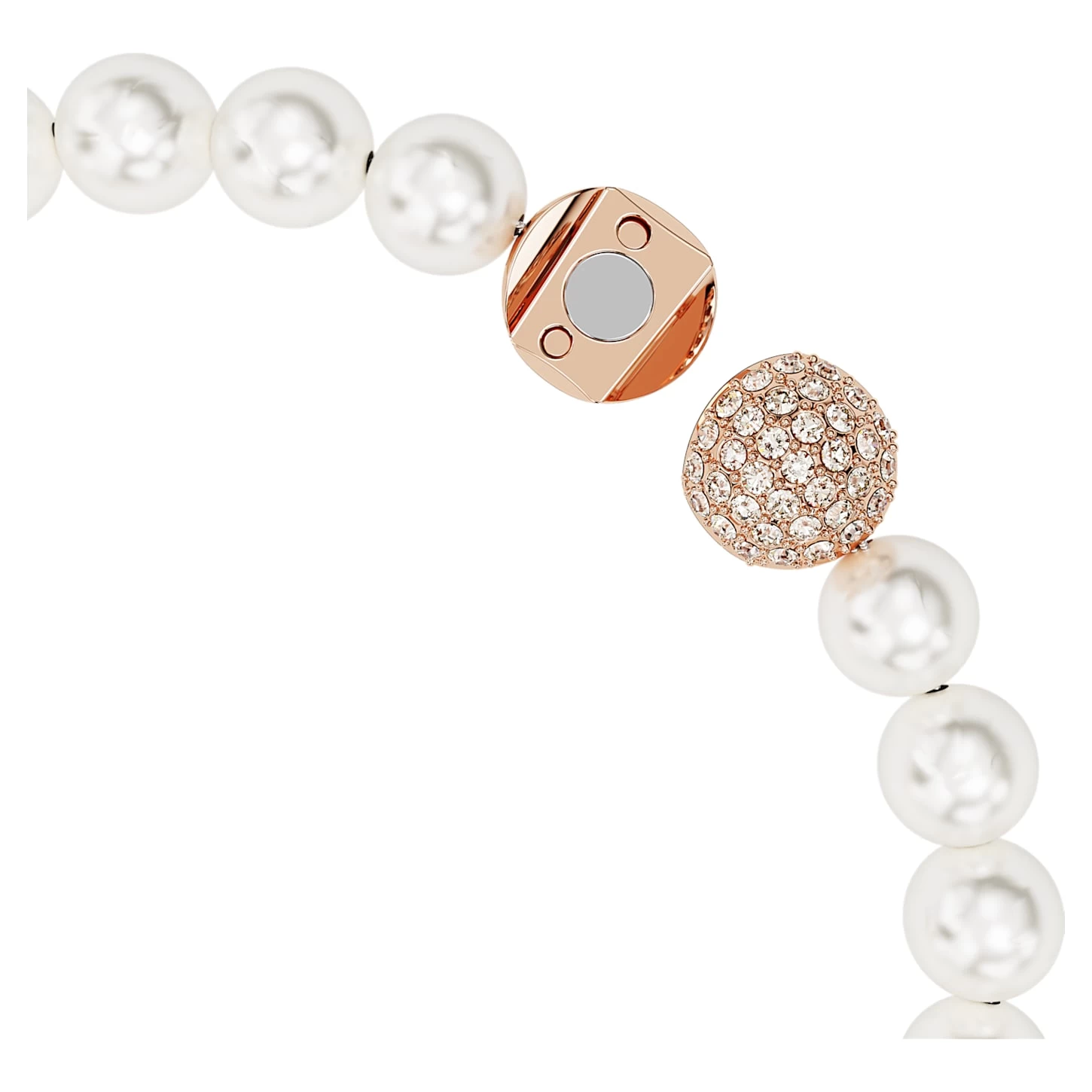Swarovski Nice Bracelet Feather, White, Rose Gold-tone Plated - Image 4