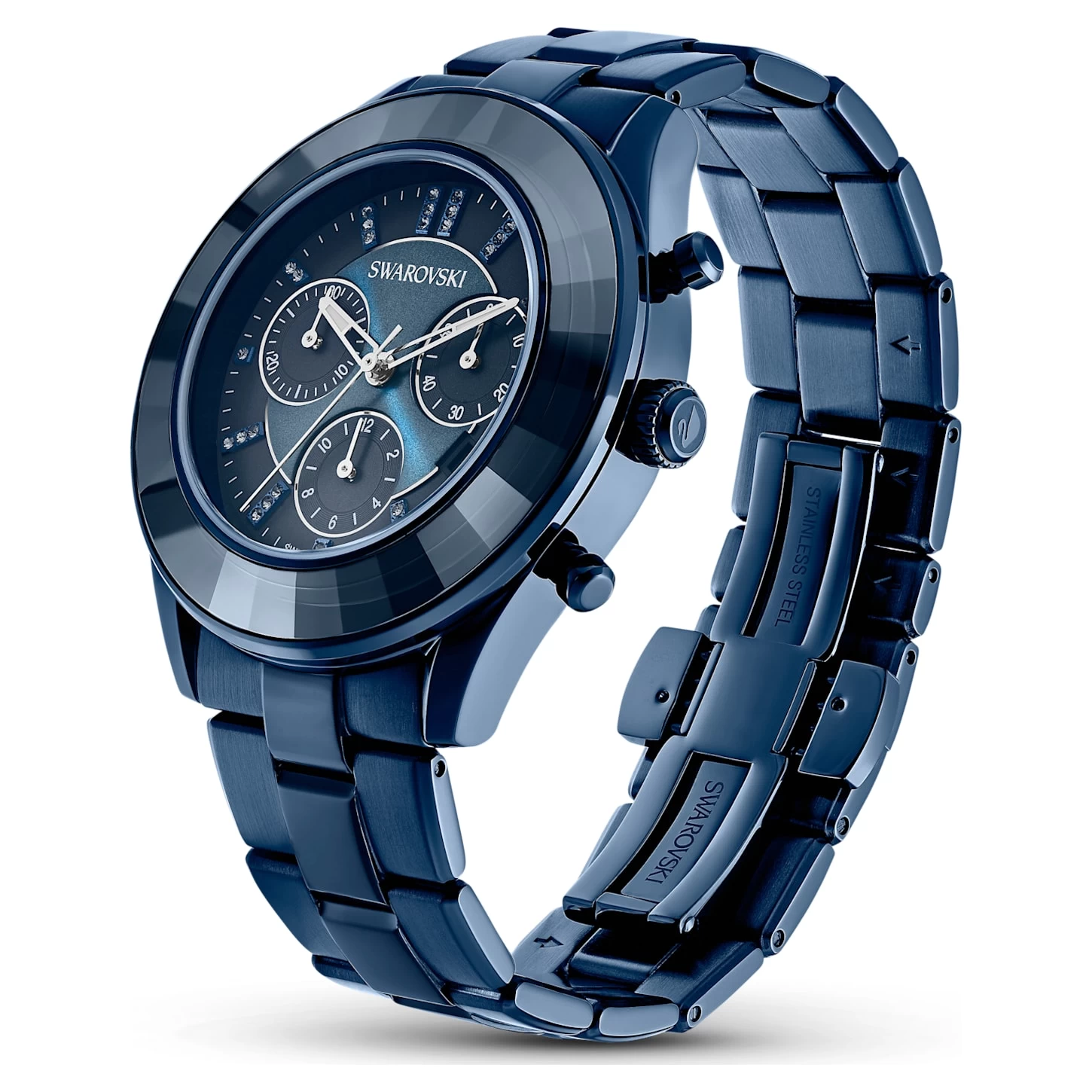 Swarovski Octea Lux Sport Watch Swiss Made, Metal Bracelet, Blue, Blue Finish - Image 3