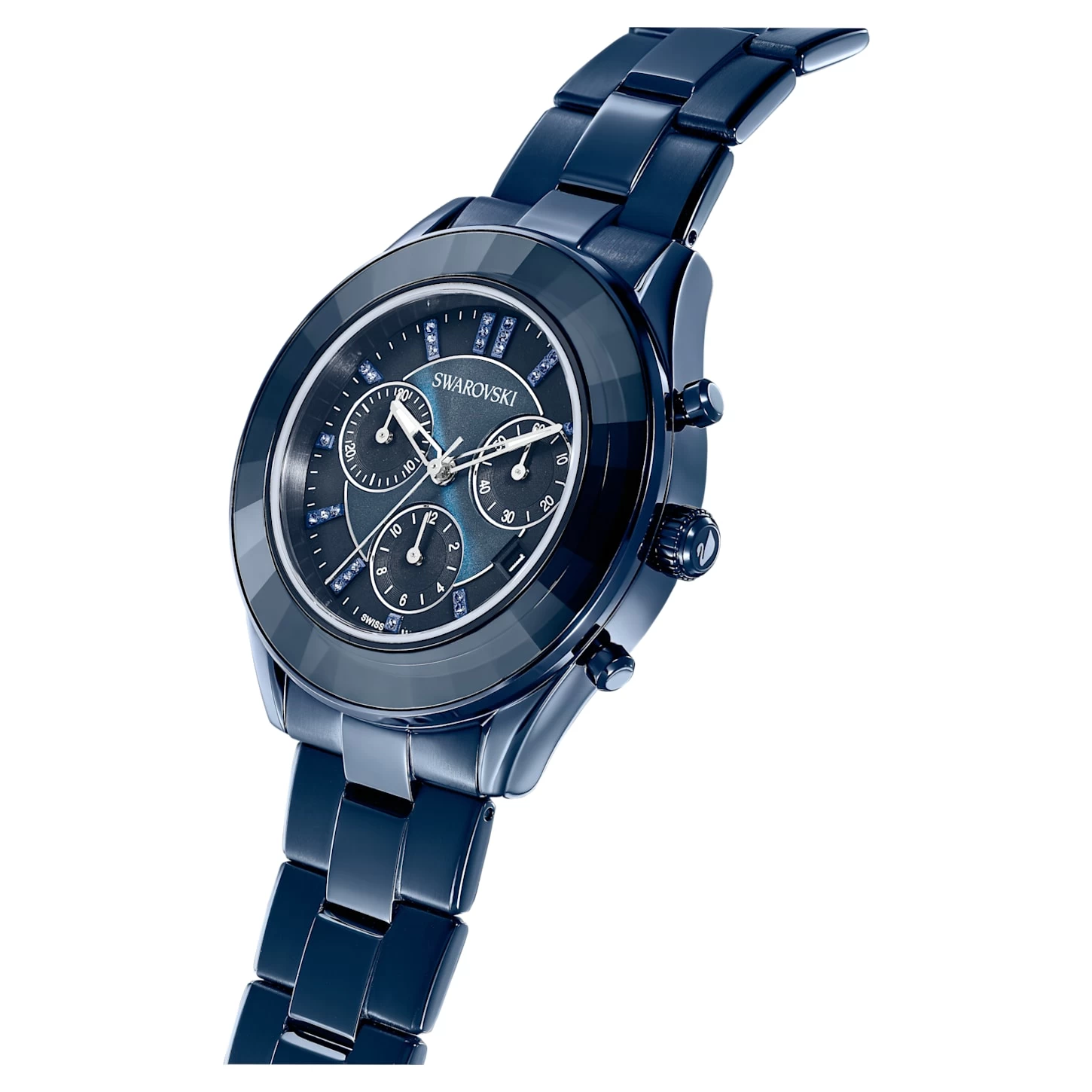 Swarovski Octea Lux Sport Watch Swiss Made, Metal Bracelet, Blue, Blue Finish - Image 5