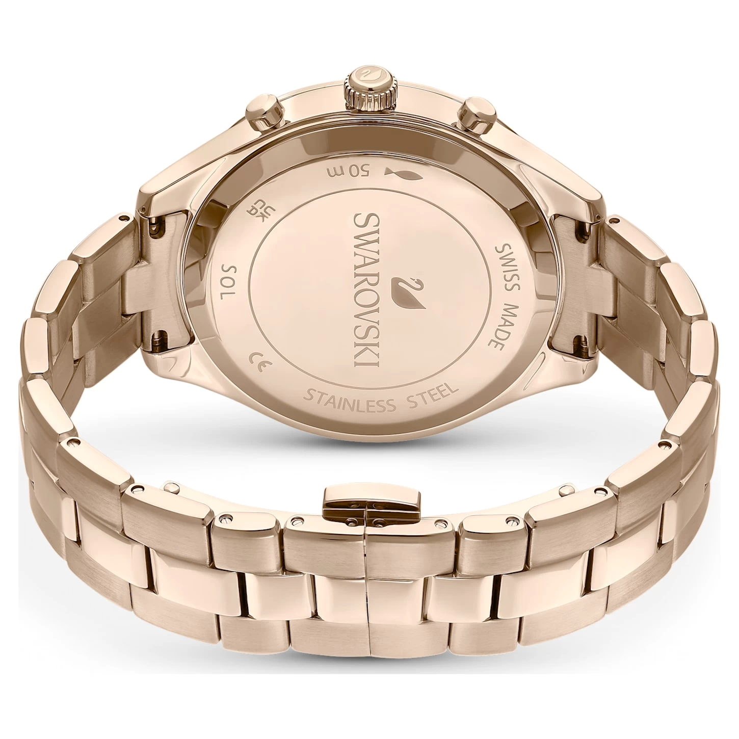 Swarovski Octea Lux Sport Watch Swiss Made, Metal Bracelet, Blue, Champagne Gold-tone Finish - Image 4