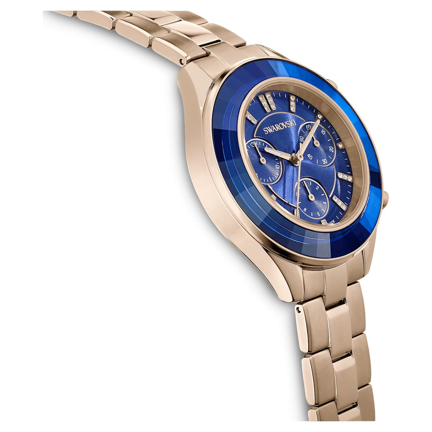 Swarovski Octea Lux Sport Watch Swiss Made, Metal Bracelet, Blue, Champagne Gold-tone Finish - Image 6