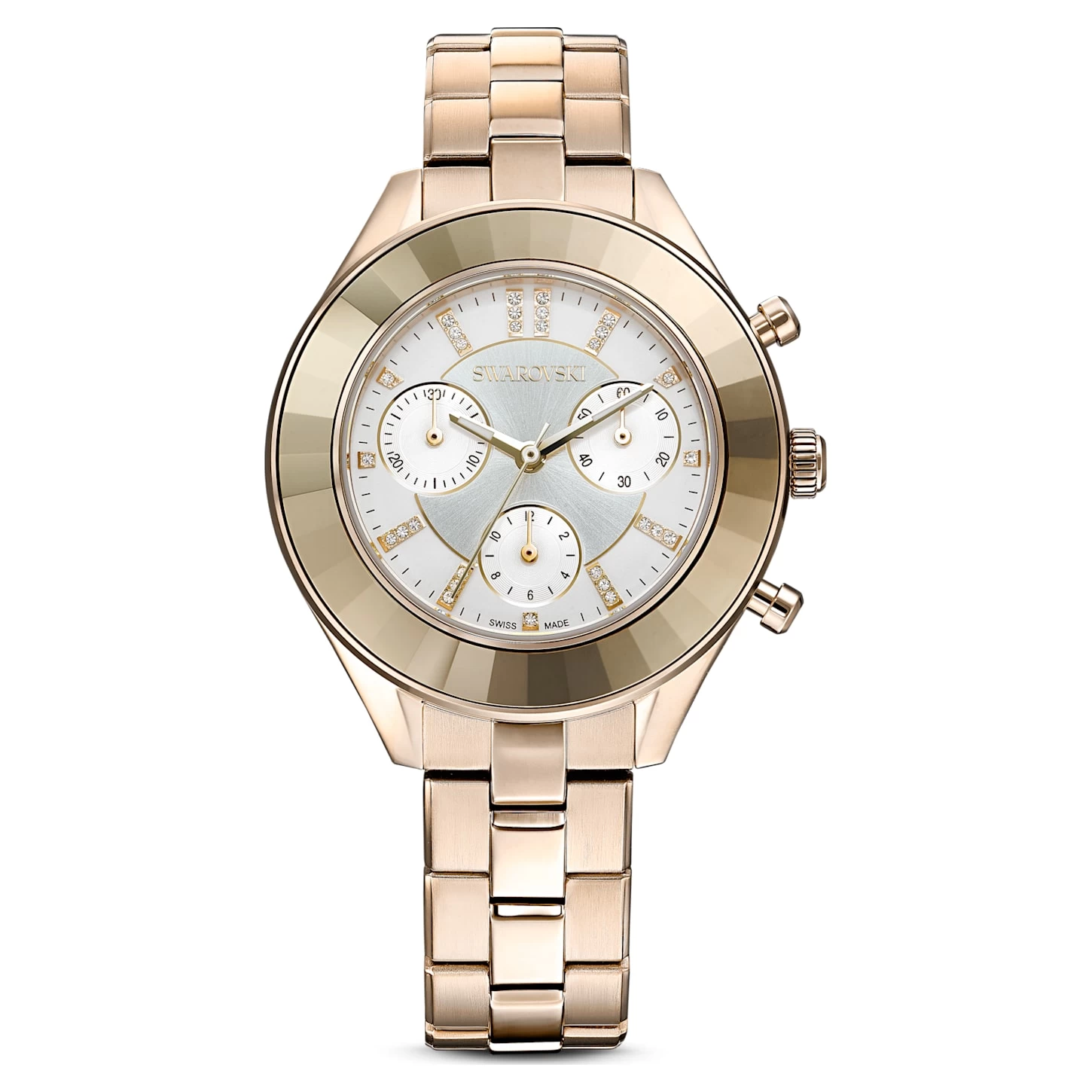 Swarovski Octea Lux Sport Watch Swiss Made, Metal Bracelet, Gold Tone, Champagne Gold-tone Finish - Image 2