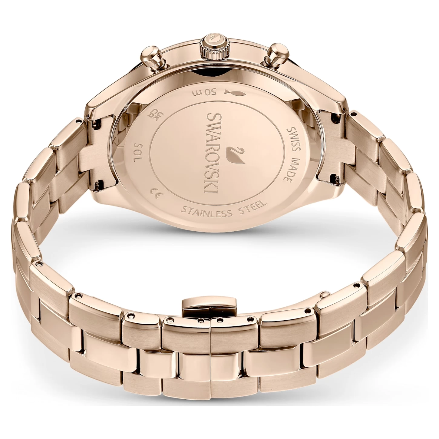 Swarovski Octea Lux Sport Watch Swiss Made, Metal Bracelet, Gold Tone, Champagne Gold-tone Finish - Image 4