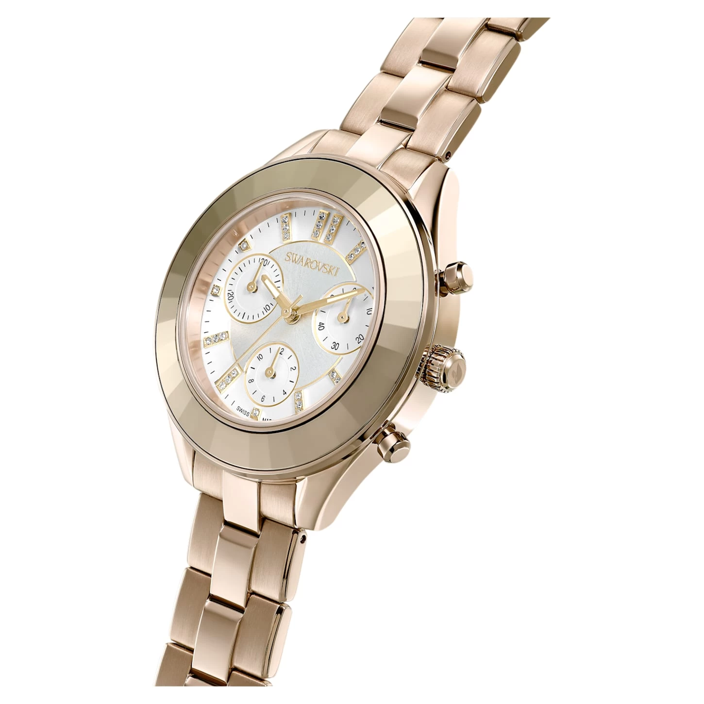 Swarovski Octea Lux Sport Watch Swiss Made, Metal Bracelet, Gold Tone, Champagne Gold-tone Finish - Image 5