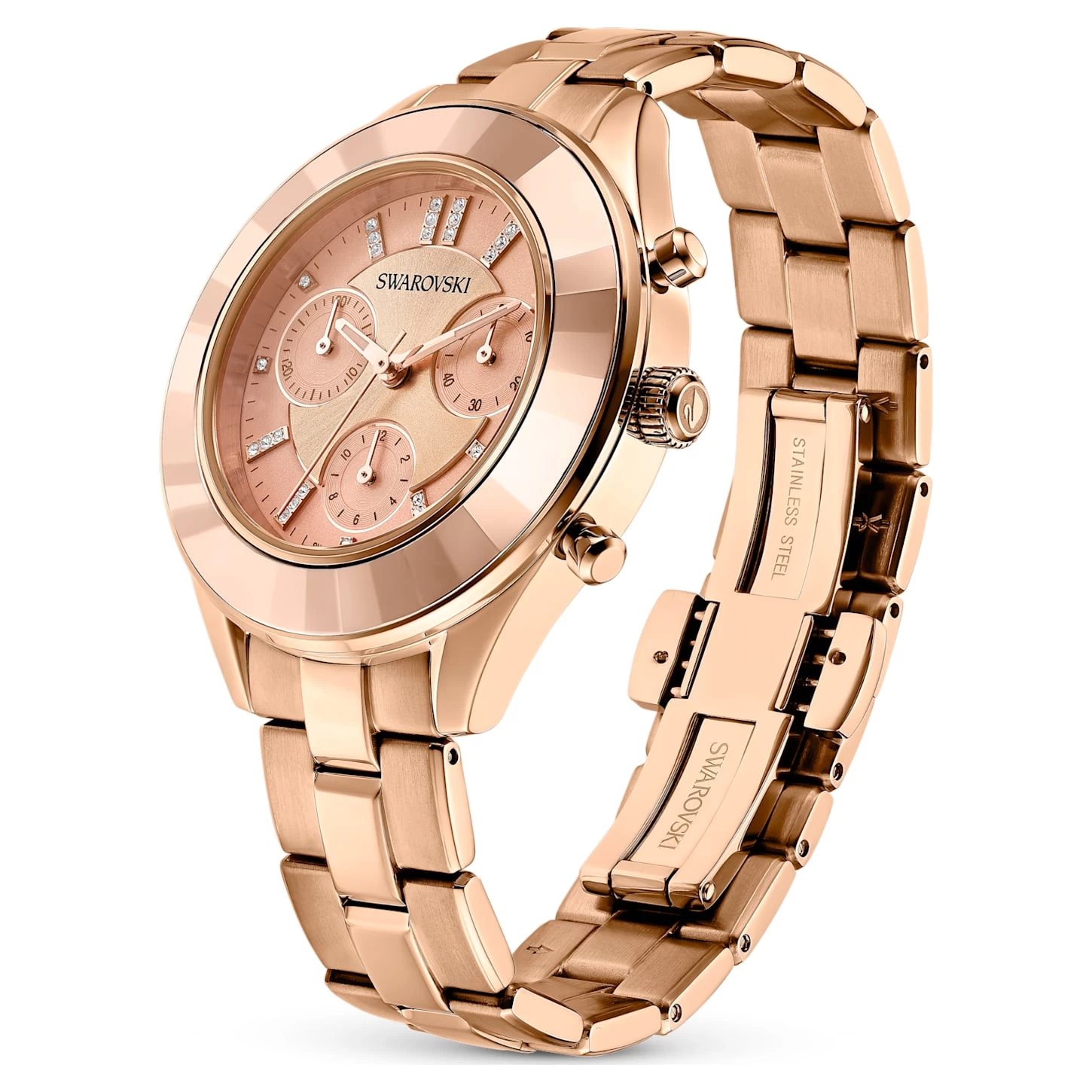 Swarovski Octea Lux Sport Watch Swiss Made, Metal Bracelet, Rose Gold Tone, Rose Gold-tone Finish - Image 3
