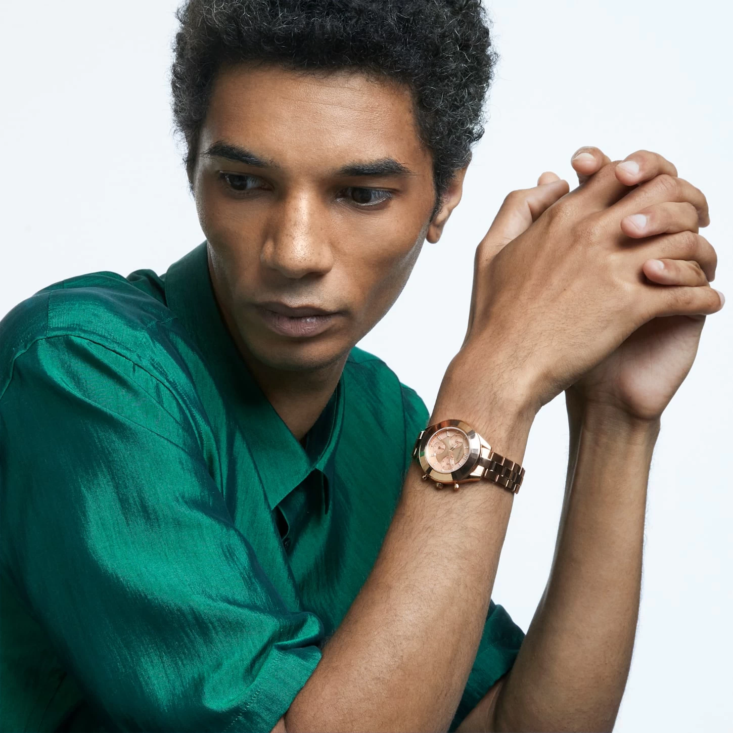 Swarovski Octea Lux Sport Watch Swiss Made, Metal Bracelet, Rose Gold Tone, Rose Gold-tone Finish