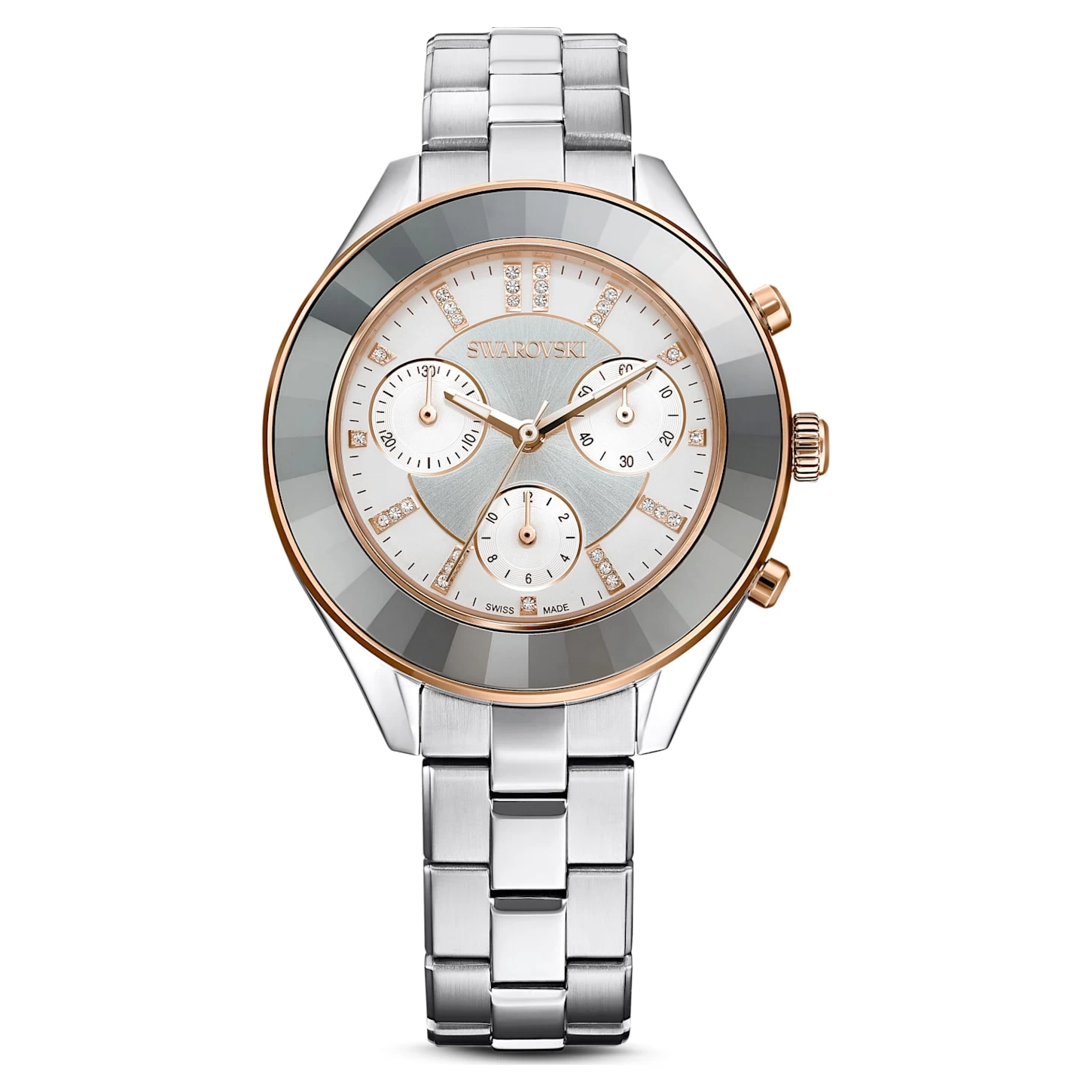 Swarovski Octea Lux Sport Watch Swiss Made, Metal Bracelet, Silver Tone, Stainless Steel - Image 2