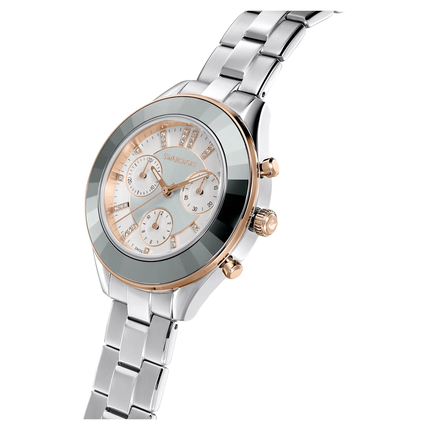Swarovski Octea Lux Sport Watch Swiss Made, Metal Bracelet, Silver Tone, Stainless Steel - Image 5