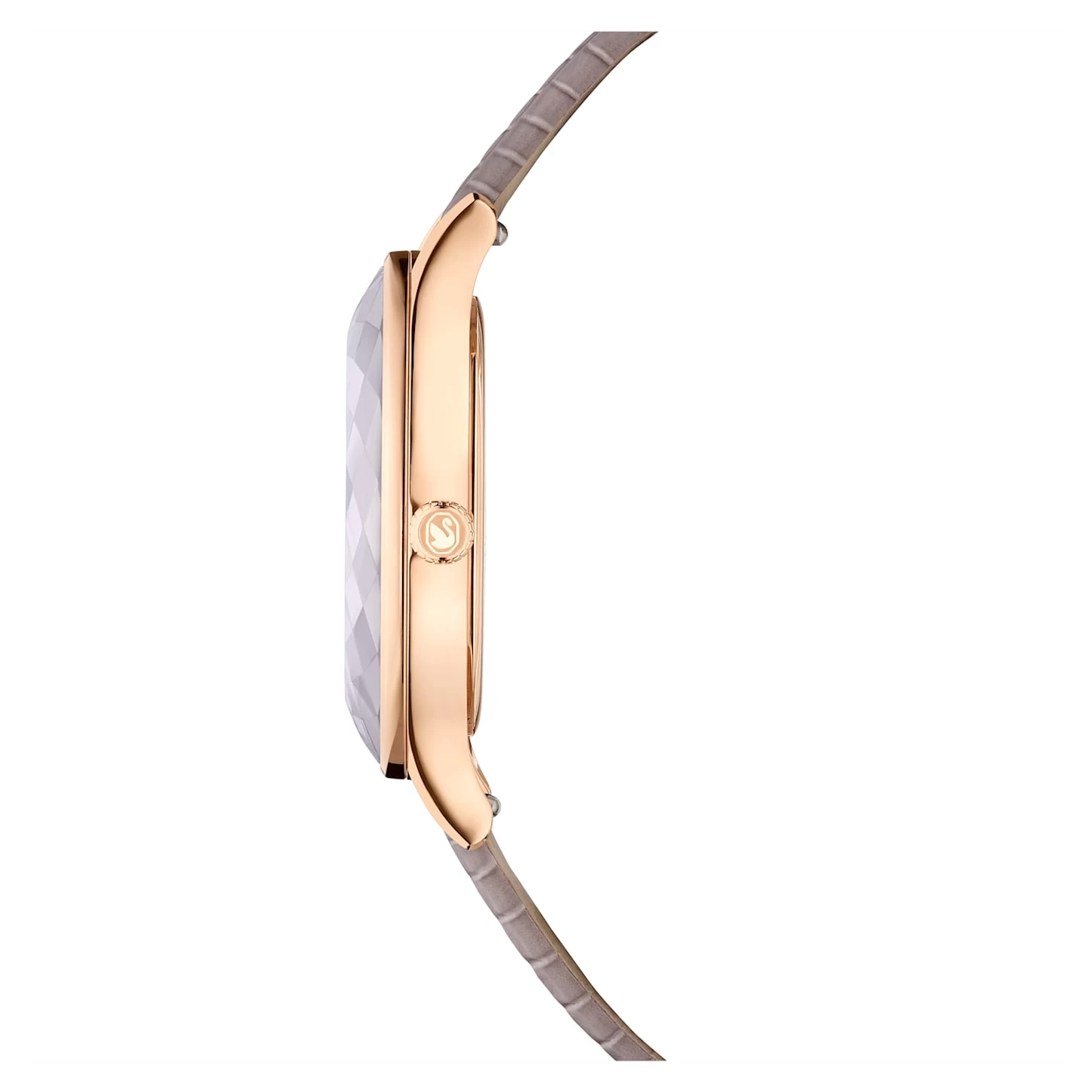 Swarovski Octea Nova Watch Swiss Made, Leather Strap, Beige, Rose Gold-tone Finish - Image 7