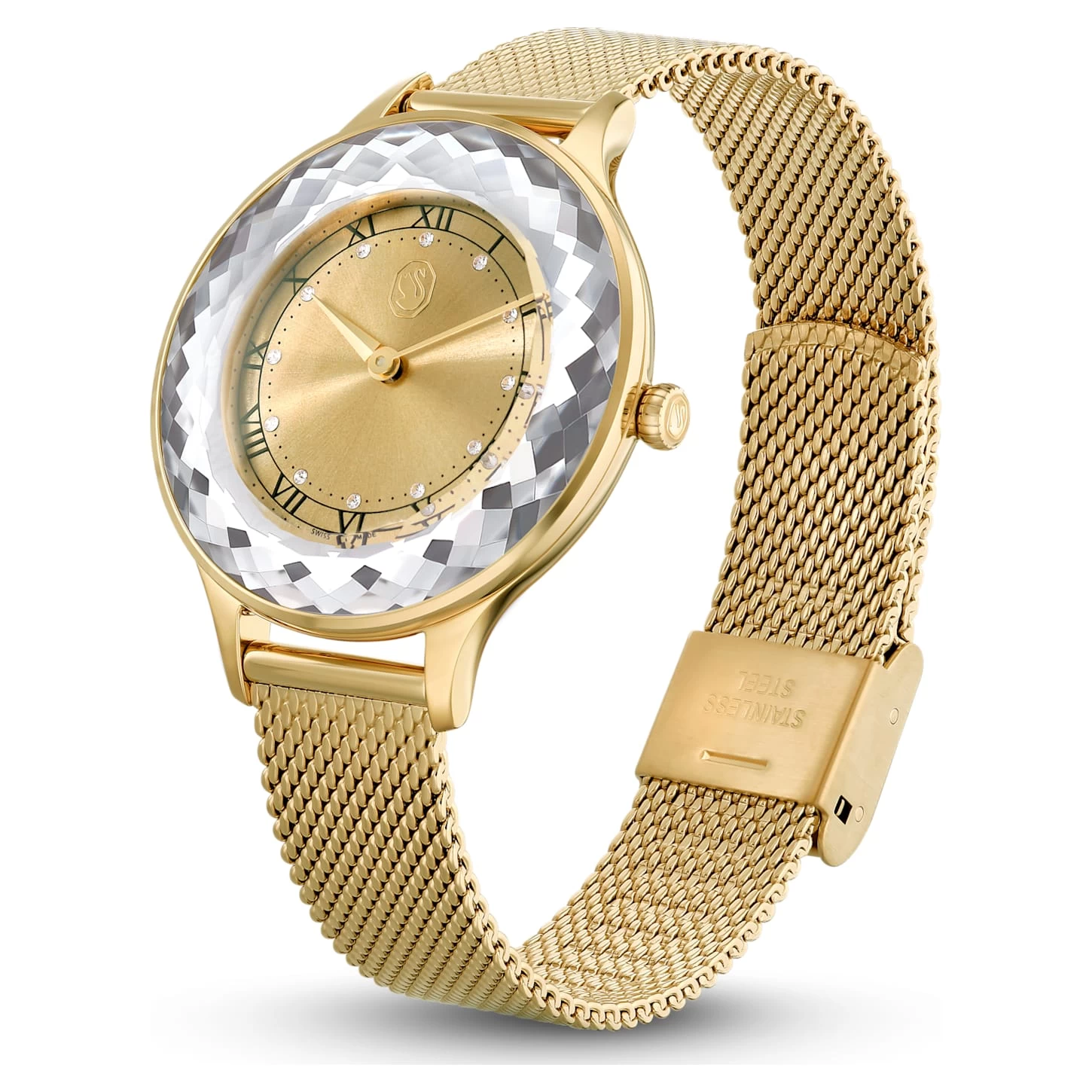 Swarovski Octea Nova Watch Swiss Made, Metal Bracelet, Gold Tone, Gold-tone Finish - Image 3