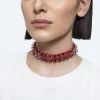 Swarovski Ortyx Choker Pyramid Cut, Pink, Gold-tone Plated