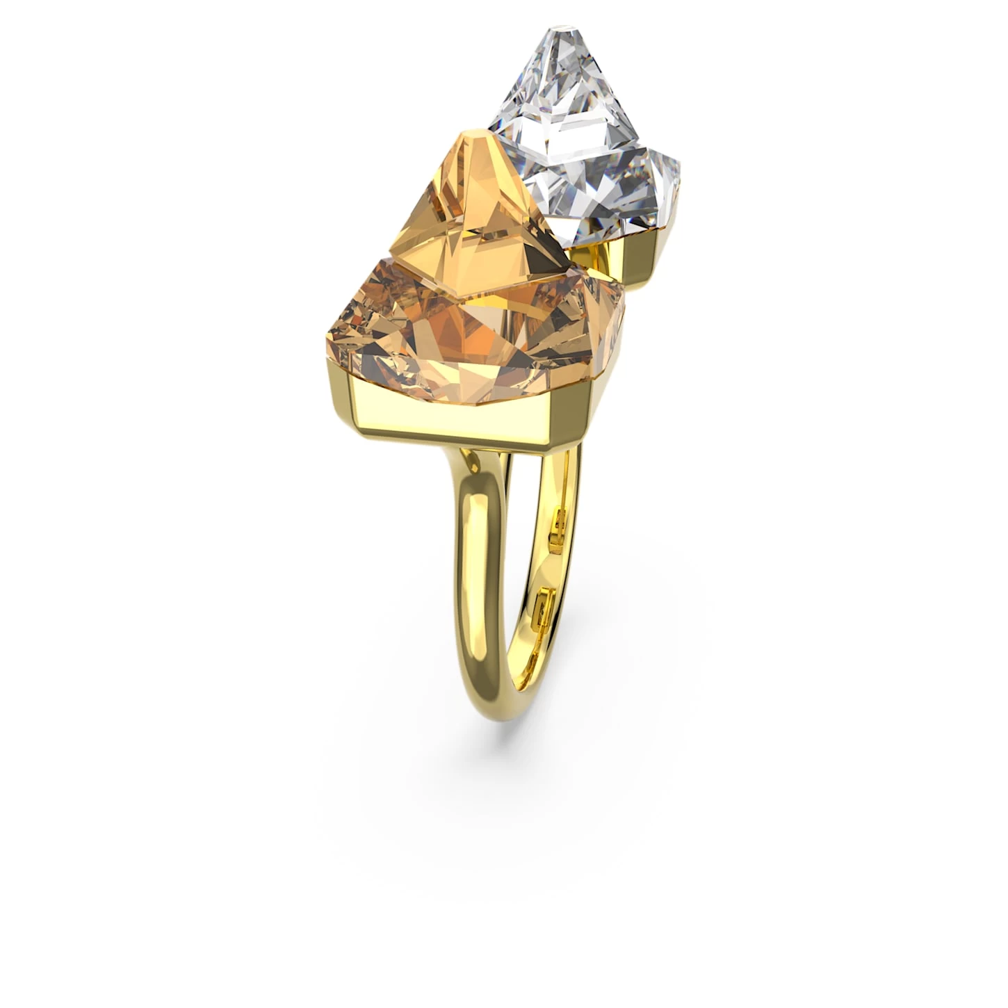 Swarovski Ortyx Open Ring Pyramid Cut, Yellow, Gold-tone Plated - Image 4