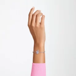 Swarovski Pop Swan Bracelet Swan, Pink, Rhodium Plated