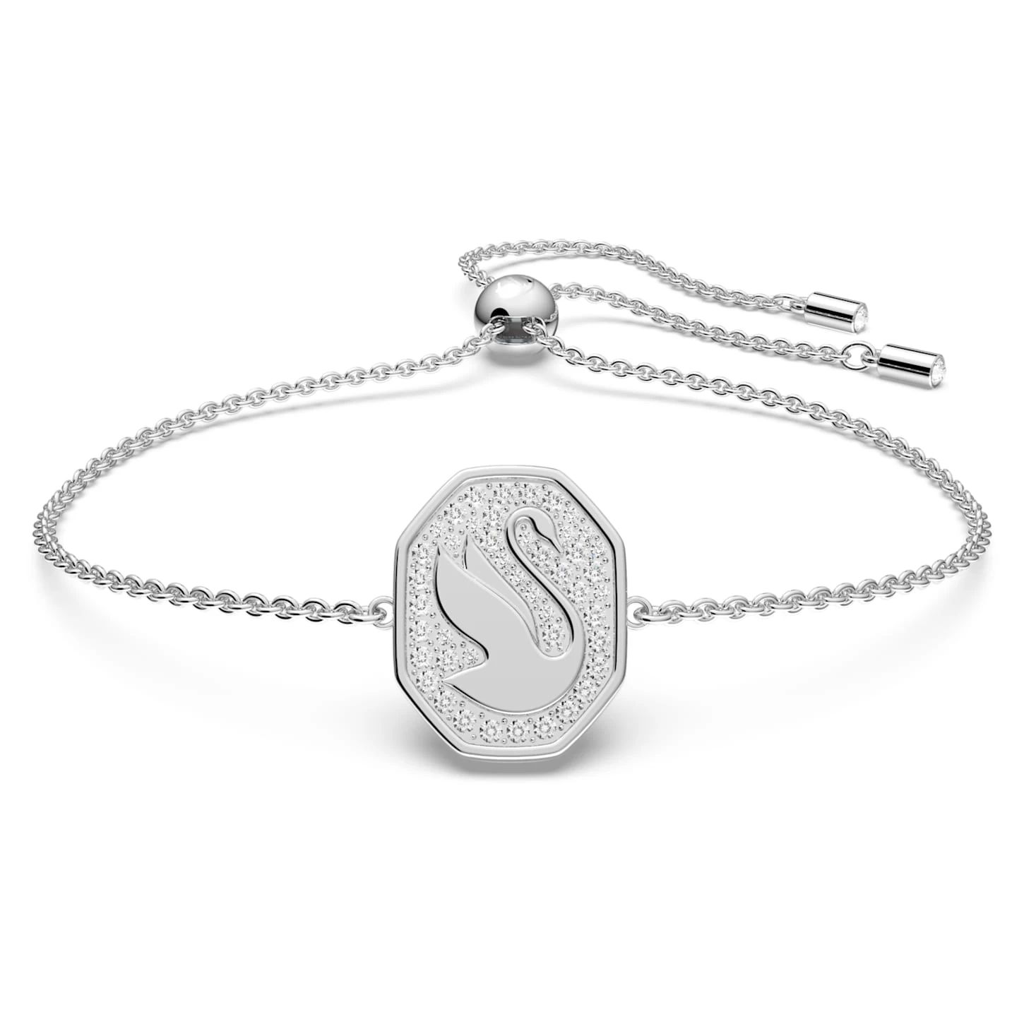 Swarovski Signum Bracelet Swan, White, Rhodium Plated - Image 2