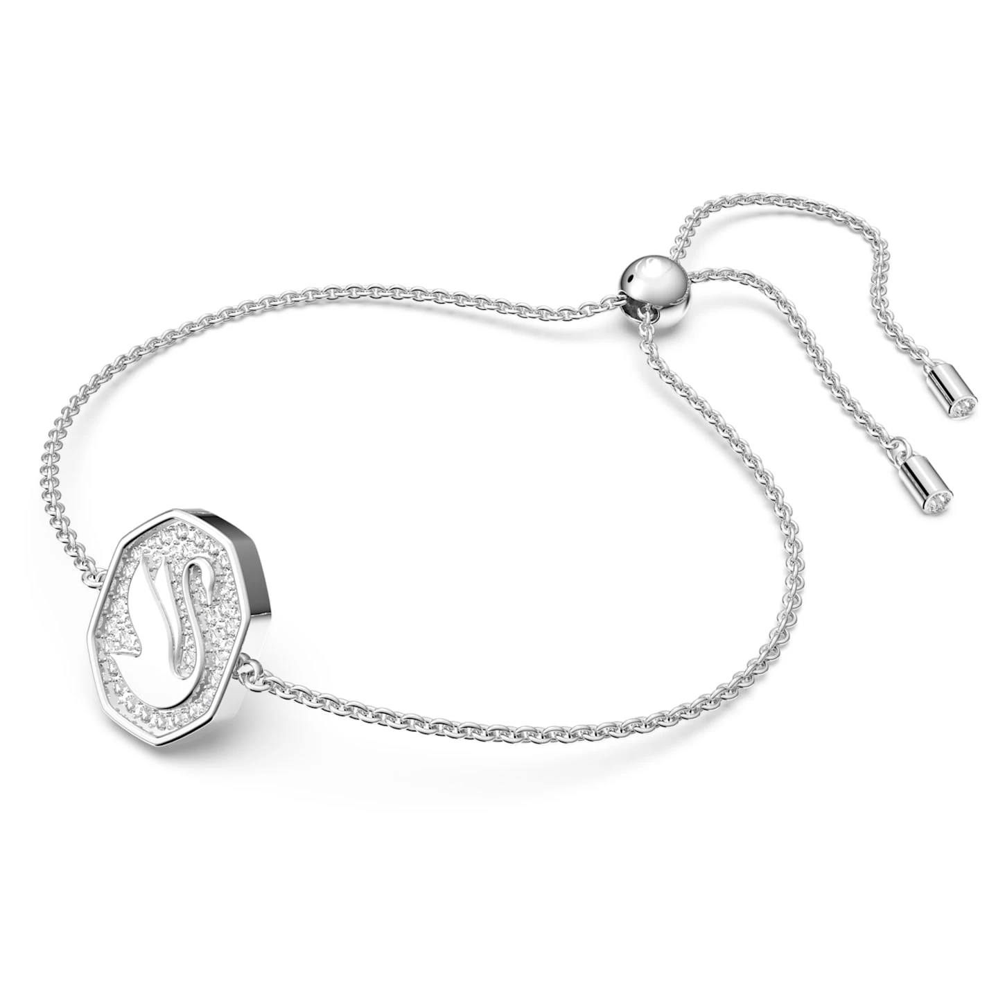 Swarovski Signum Bracelet Swan, White, Rhodium Plated - Image 3