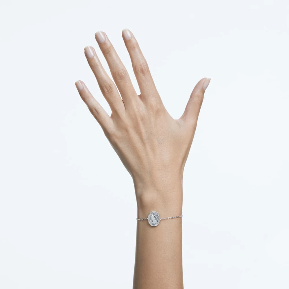 Swarovski Signum Bracelet Swan, White, Rhodium Plated - Image 5