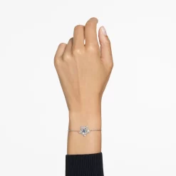 Swarovski Stella Bracelet Mixed Cuts, Star, Blue, Rhodium Plated