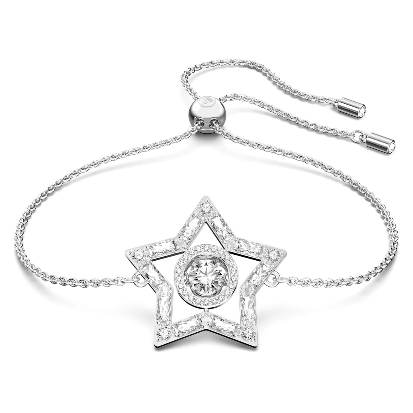 Swarovski Stella Bracelet Mixed Cuts, Star, White, Rhodium Plated - Image 2