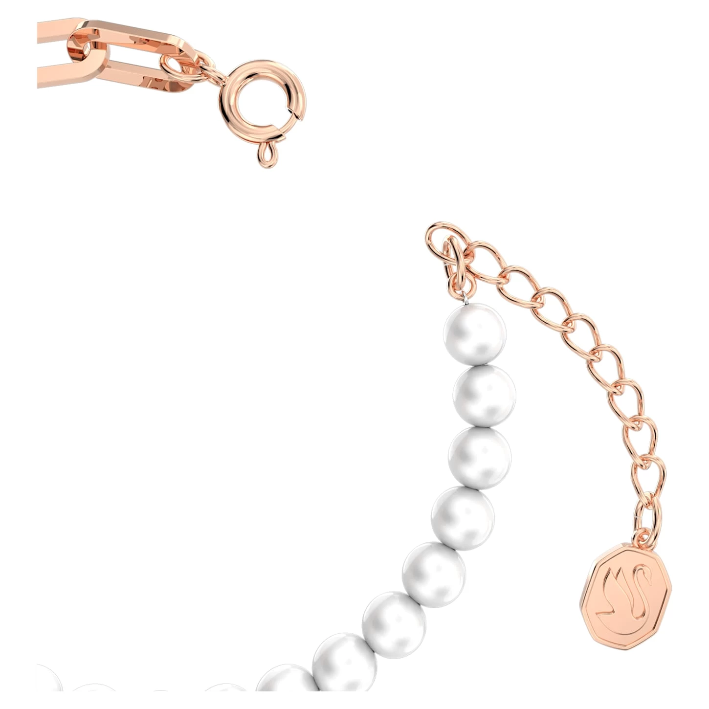 Swarovski Stella Bracelet Pavé, Star, White, Rose Gold-tone Plated - Image 4