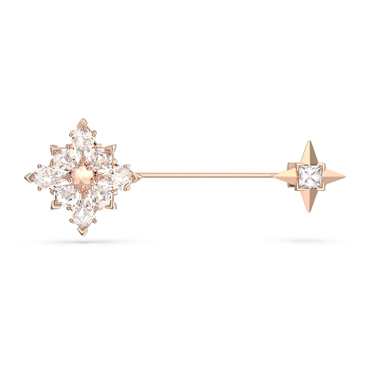 Swarovski Stella Brooch Kite Cut, Star, White, Rose Gold-tone Plated - Image 2