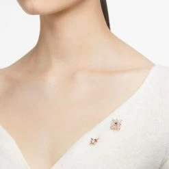 Swarovski Stella Brooch Kite Cut, Star, White, Rose Gold-tone Plated