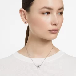 Swarovski Stella Pendant Mixed Cuts, Star, Blue, Rhodium Plated