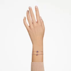 Swarovski Stilla Bangle Mixed Cuts, Pink, Rose Gold-tone Plated