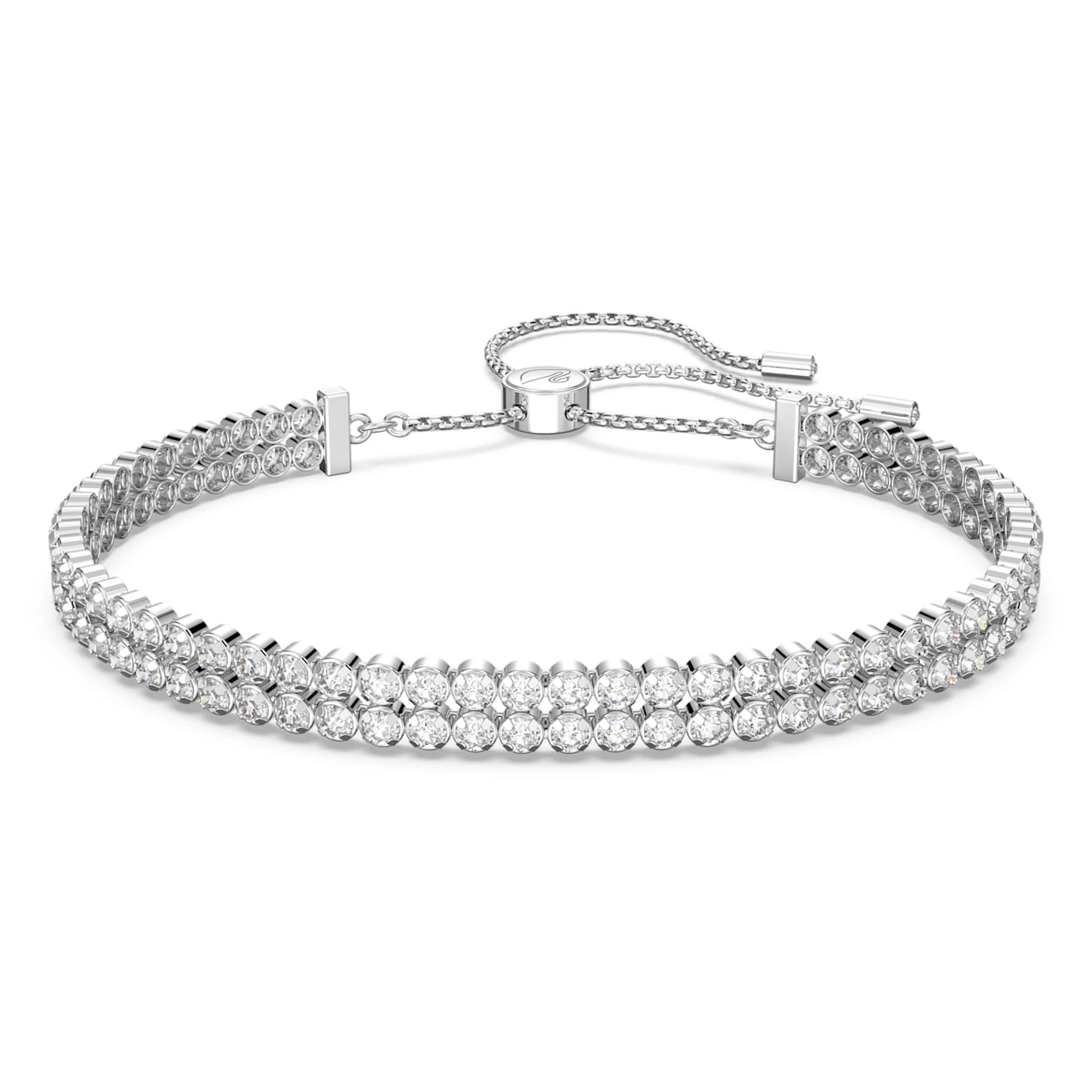 Swarovski Subtle Bracelet Round Cut, White, Rhodium Plated - Image 2