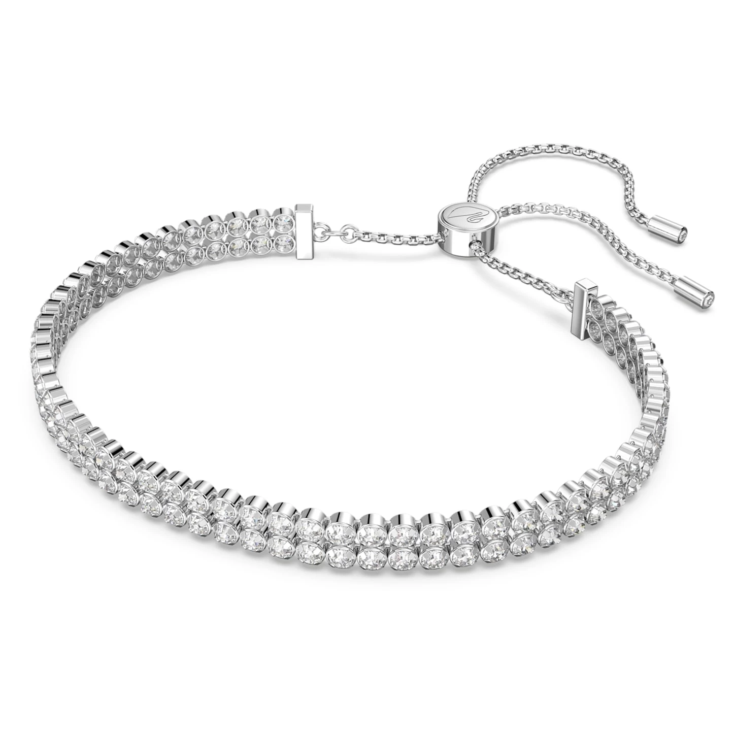 Swarovski Subtle Bracelet Round Cut, White, Rhodium Plated - Image 3
