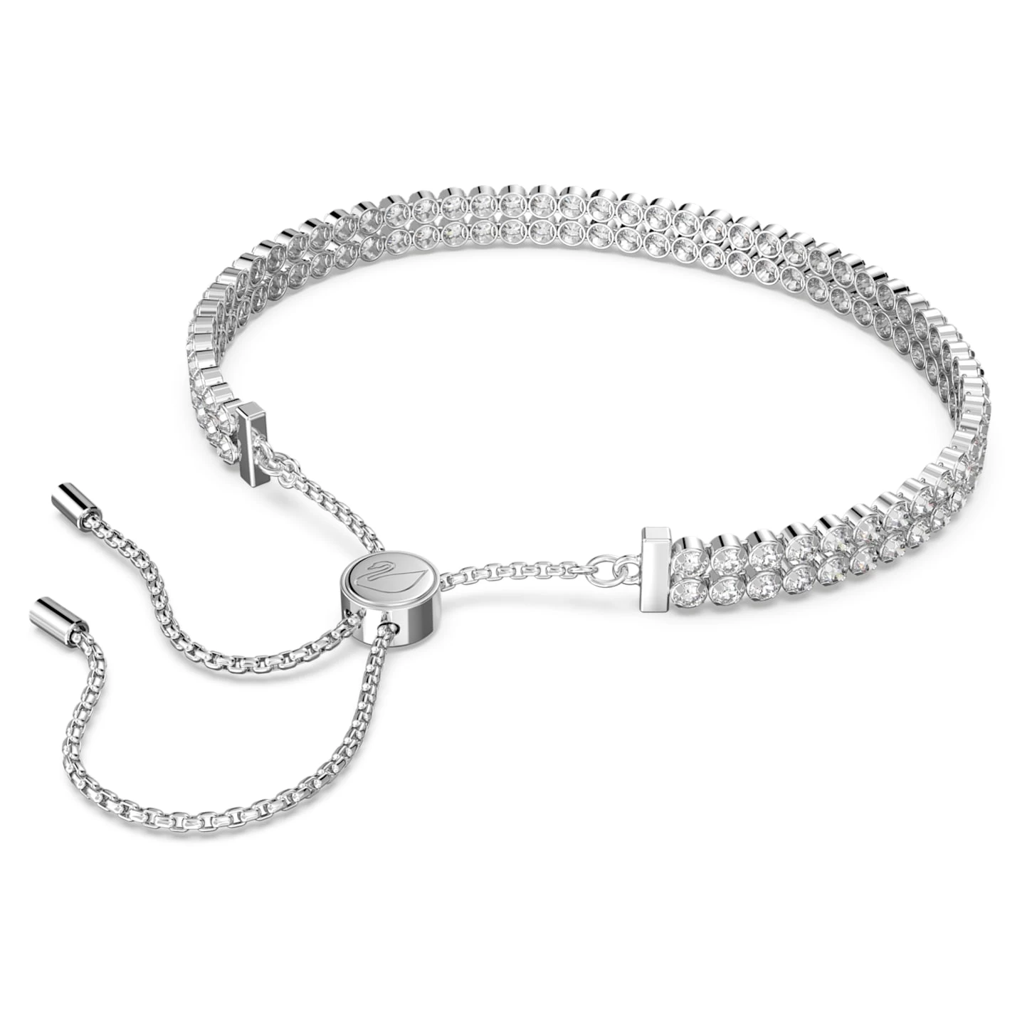 Swarovski Subtle Bracelet Round Cut, White, Rhodium Plated - Image 5