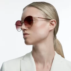 Swarovski Sunglasses Cat-Eye Shape, SK344-H28F, Brown