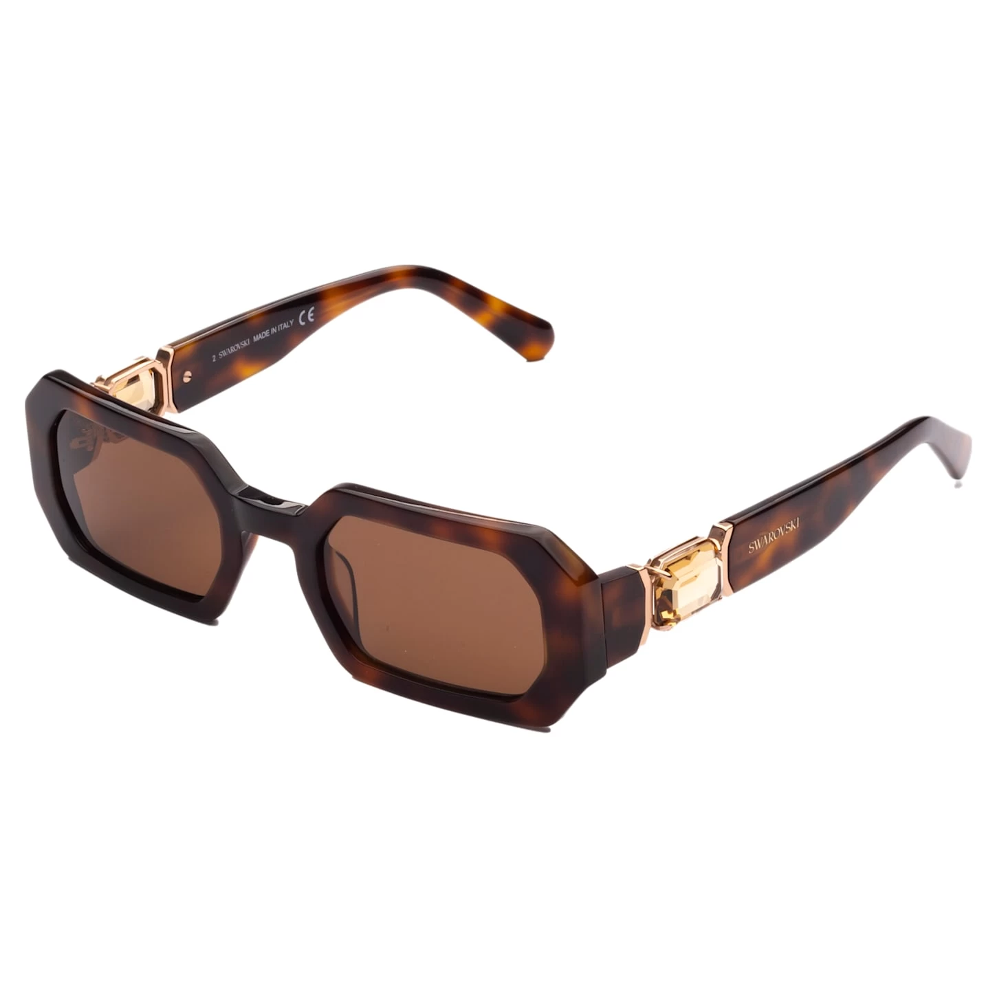 Swarovski Sunglasses Octagon Shape, SK0349 52E, Brown - Image 2