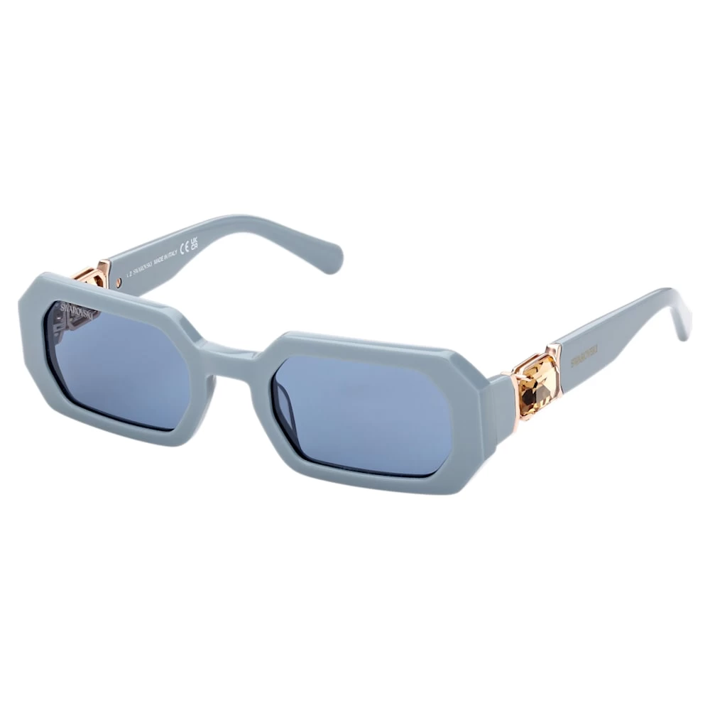 Swarovski Sunglasses Octagon Shape, SK0349 84V, Blue - Image 5