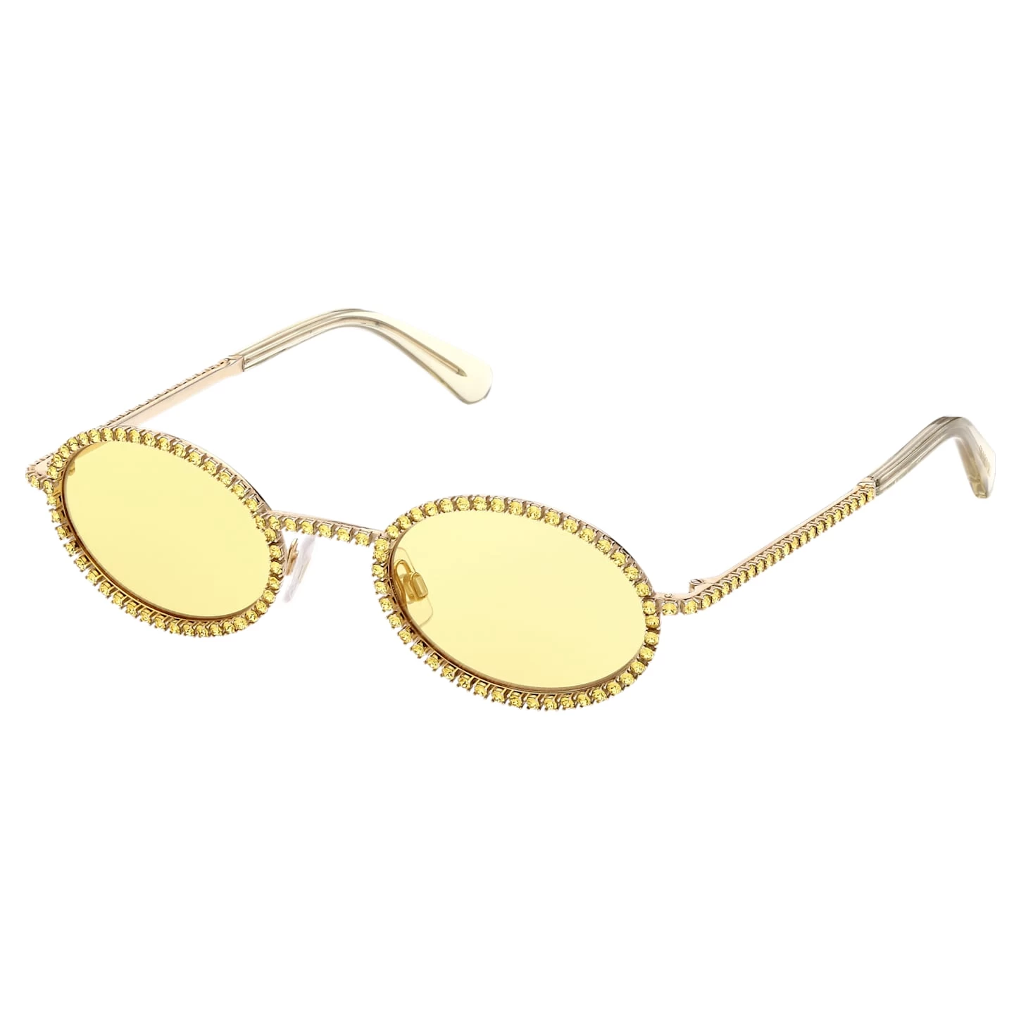 Swarovski Sunglasses Oval Shape, Pavé, SK0340 32L, Yellow - Image 2