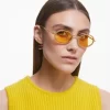 Swarovski Sunglasses Oval Shape, Pavé, SK0340 32L, Yellow