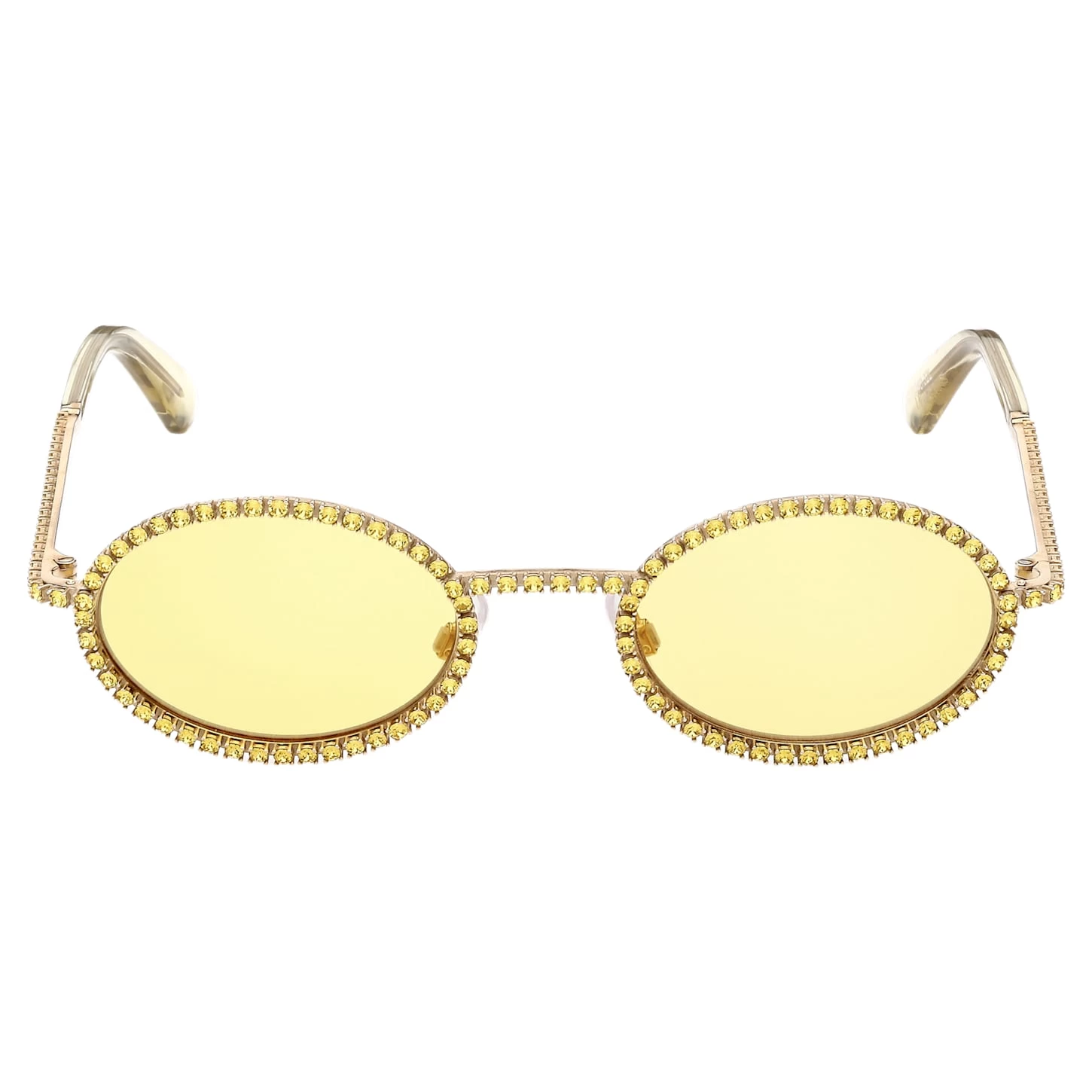 Swarovski Sunglasses Oval Shape, Pavé, SK0340 32L, Yellow - Image 3