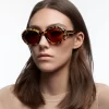 Swarovski Sunglasses Oversized, Pavé, SK0346 52E, Brown