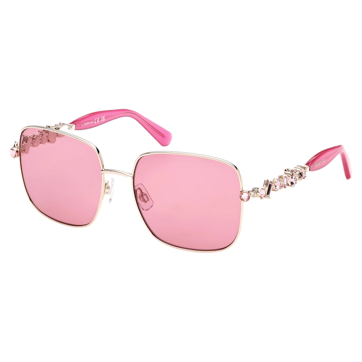 Swarovski Sunglasses Square Shape, SK0358 32S, Pink - Image 2