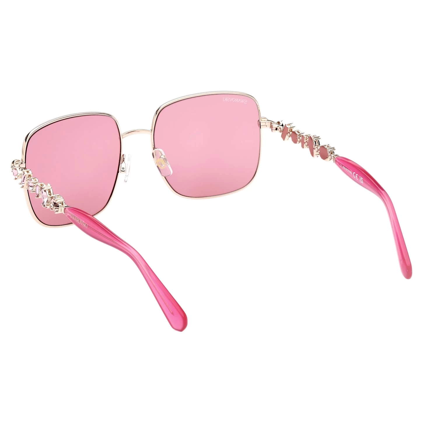 Swarovski Sunglasses Square Shape, SK0358 32S, Pink - Image 5