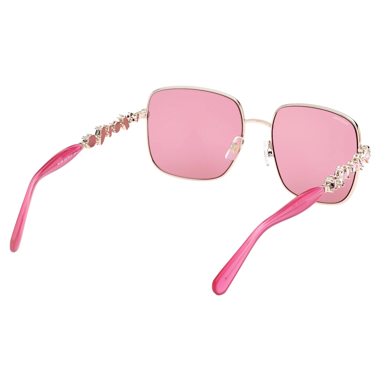 Swarovski Sunglasses Square Shape, SK0358 32S, Pink - Image 7