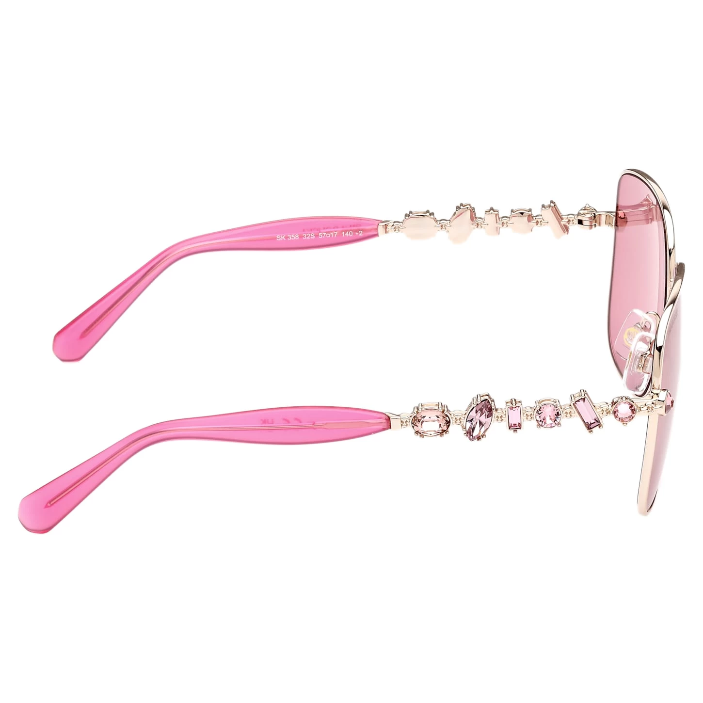 Swarovski Sunglasses Square Shape, SK0358 32S, Pink - Image 8