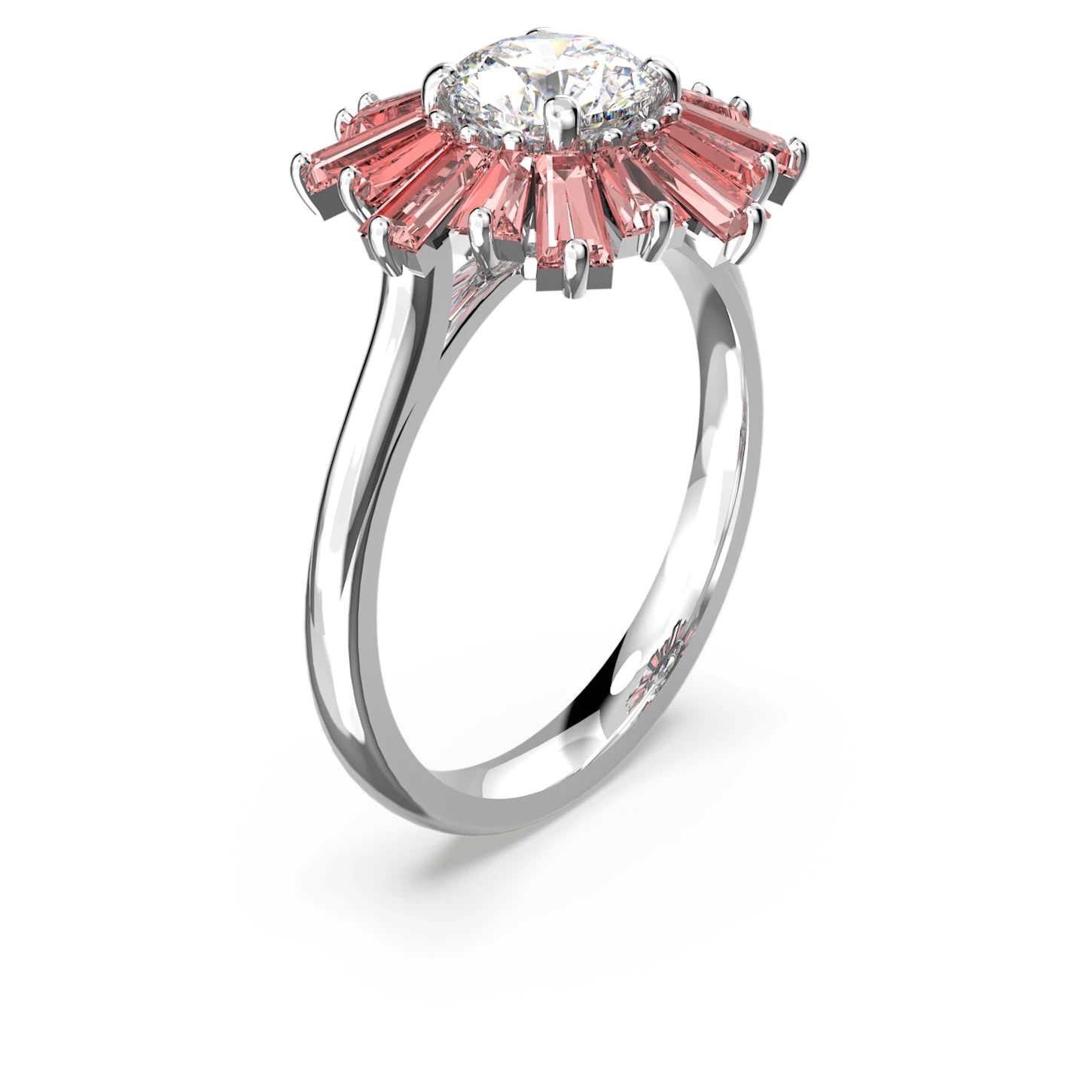 Swarovski Sunshine Ring Mixed Cuts, Sun, Pink, Rhodium Plated - Image 2