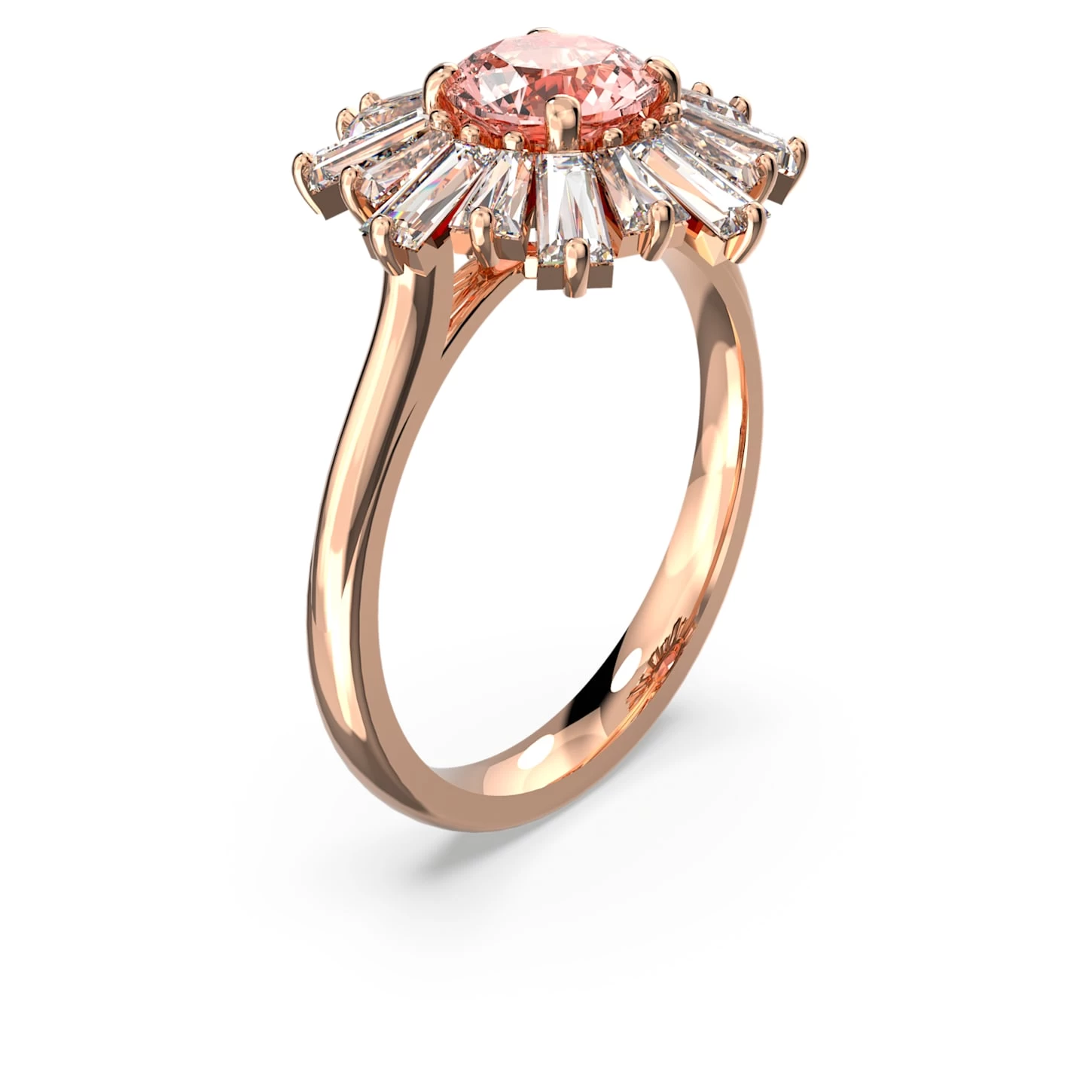 Swarovski Sunshine Ring Mixed Cuts, Sun, Pink, Rose Gold-tone Plated - Image 3