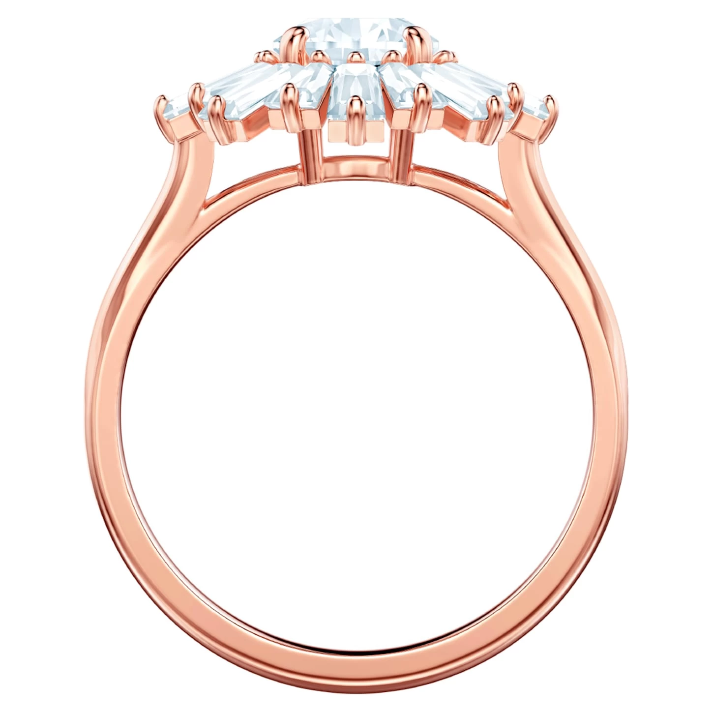 Swarovski Sunshine Ring Mixed Cuts, Sun, White, Rose Gold-tone Plated - Image 4
