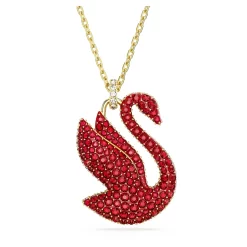 Swarovski Iconic Swan Pendant Swan, Large, Red, Gold-tone Plated