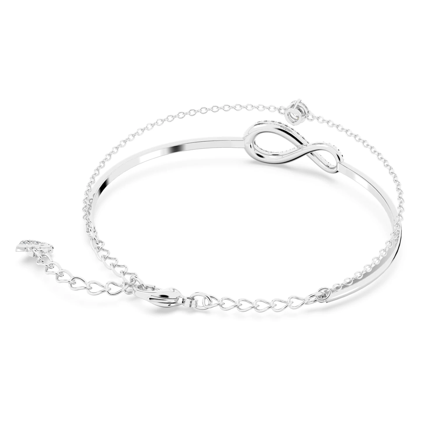 Swarovski Infinity Bangle Infinity, White, Rhodium Plated - Image 5