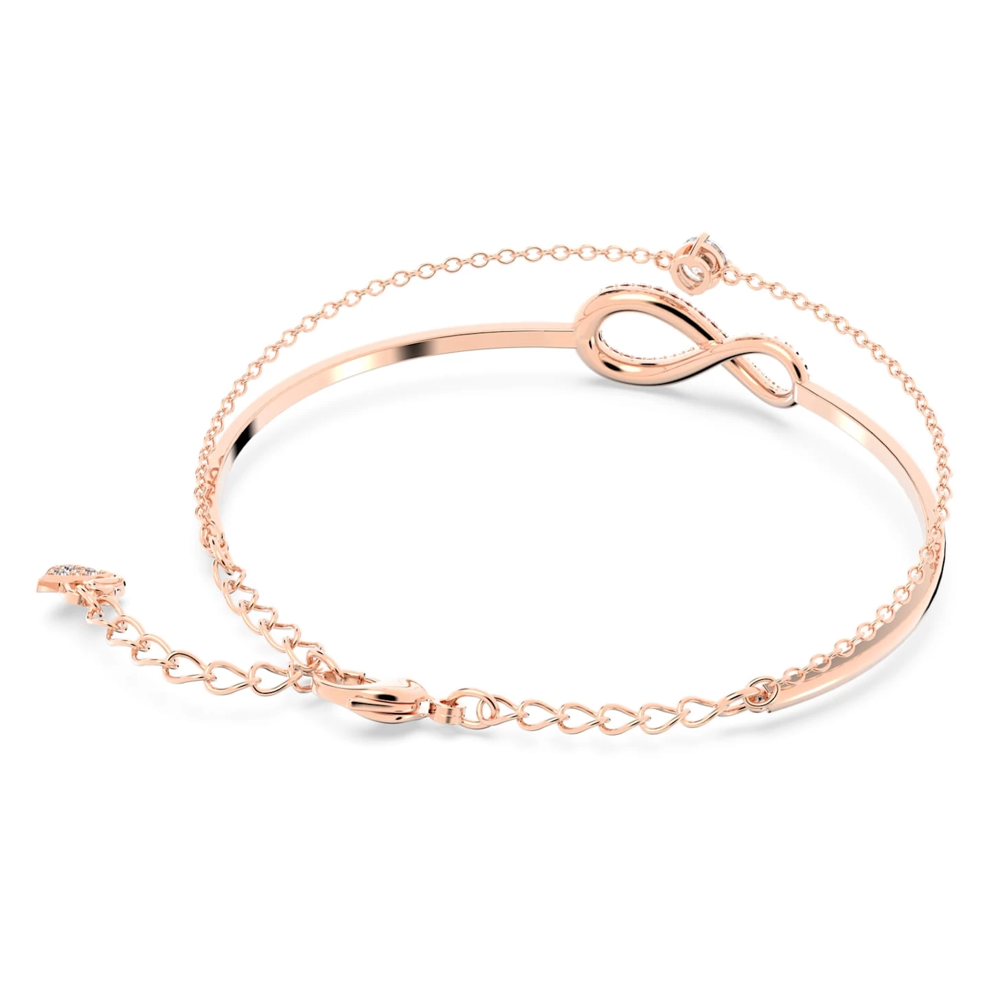 Swarovski Infinity Bangle Infinity, White, Rose Gold-tone Plated - Image 5