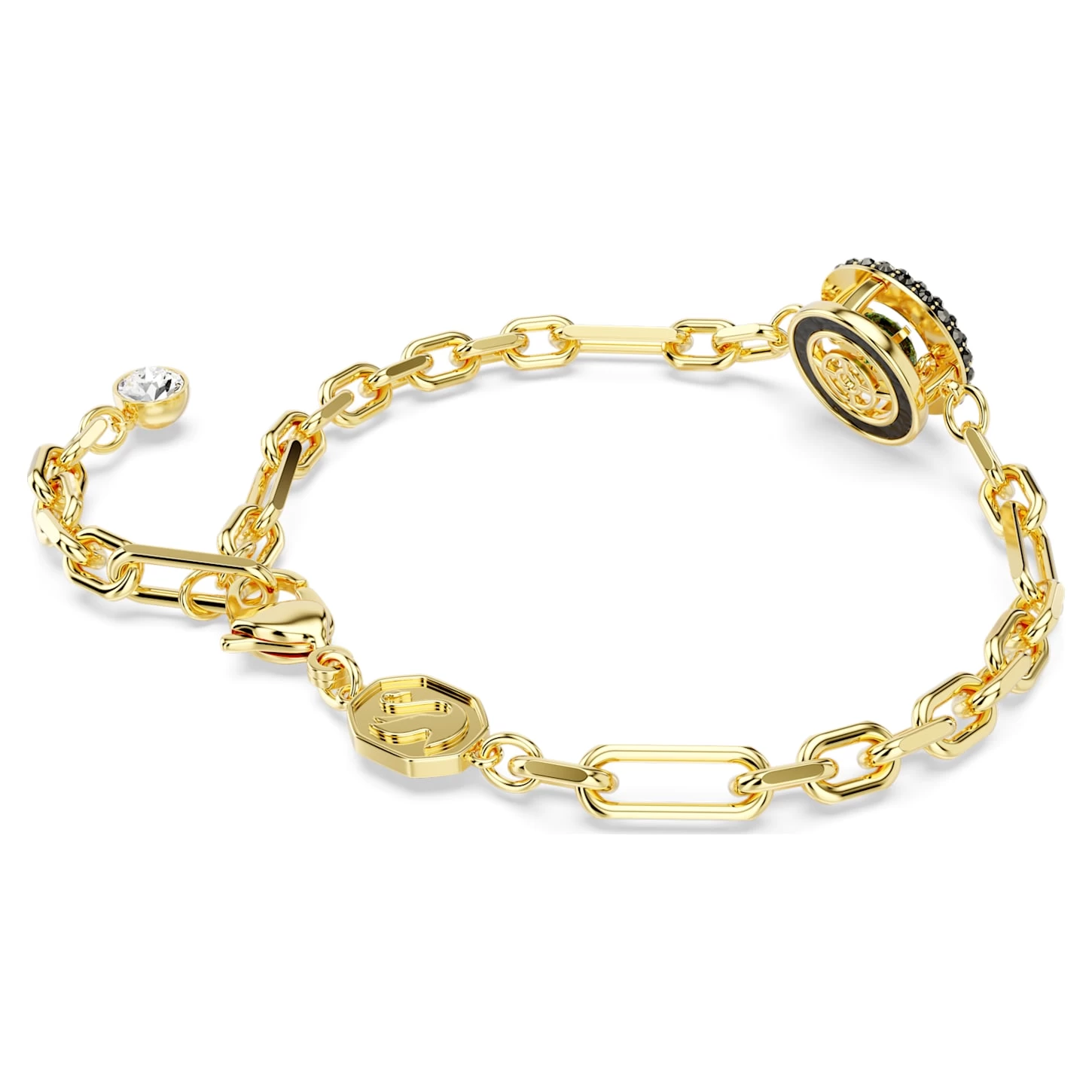 Swarovski Sparkling Dance Bracelet Green, Gold-tone Plated - Image 5