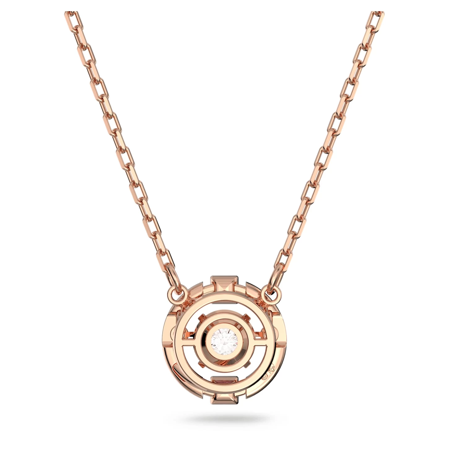 Swarovski Sparkling Dance Necklace Round Cut, White, Rose Gold-tone Plated - Image 5