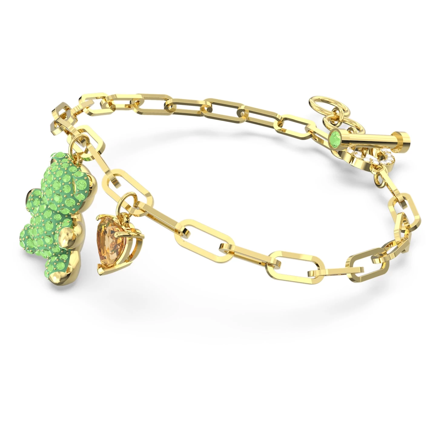 Swarovski Teddy Bracelet Bear, Green, Gold-tone Plated - Image 5